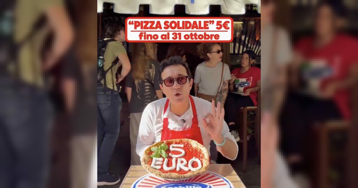 Napoli, Sorbillo propone la margherita solidale a 5 euro per sostenere la comunità