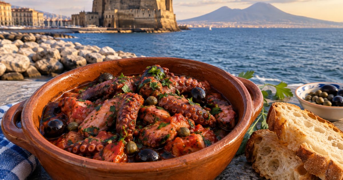 Napoli tra Santa Lucia e Castel dell’Ovo: polpo alla luciana, cucina di mare lenta e semplice